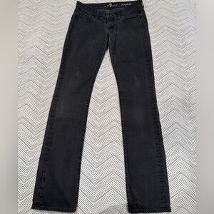 7FAM Straight Leg Black Jean